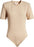 WAYF Women's Skye Padded Shoulder Short Sleeve Bodysuit Sand Beige Top Size XS