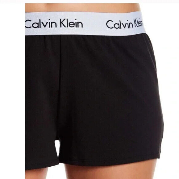 Calvin Klein Women' Logo Sleepwear - PJ Shorts Navy Size M (Shorts Only)