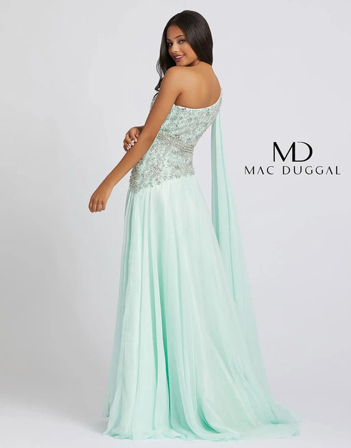 Mac Duggal women's Couture Mint Grecian Formal Dress size 2 $600 in green