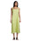 Robe d'été en lin biologique à col carré Eileen Fisher en vert miellat taille XS 325 $