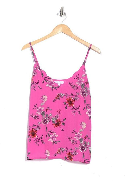 SOCIALITE Scalloped V-neck Camisole In XS Pink