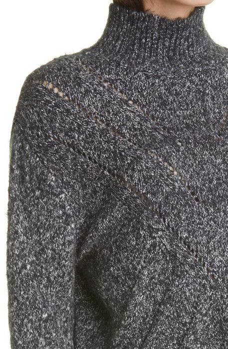 Line Tina Stitch Turtleneck Sweater In Charcoal Size S $180