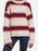 BP Women's Long Sleeve Peppy Sweater Beige Medium Heather Pink Striped Size M