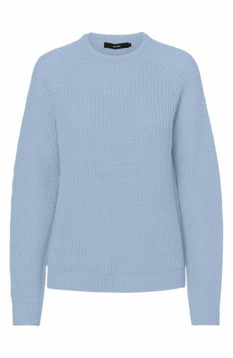 1.State Lattice V-Back Waffle Weave Sweater In Light Blue Size XS