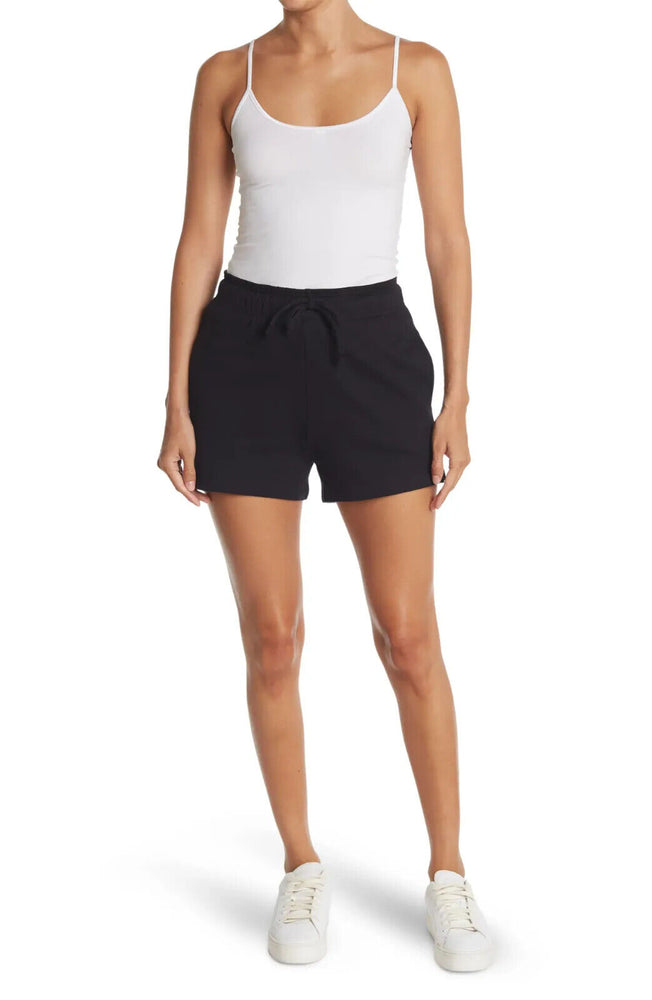 Abound Fleece Knit Organic Cotton Shorts In Black Size M