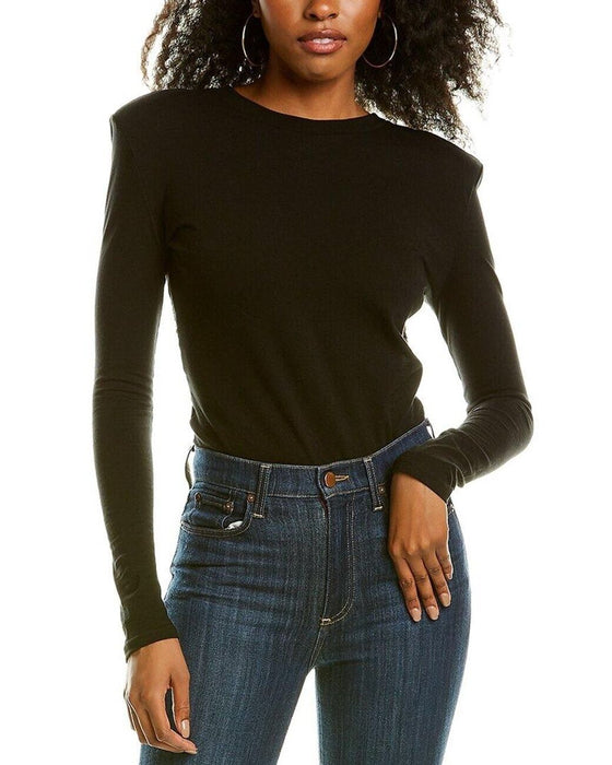 Danielle Bernstein WeWoreWhat Women's Open Back Bodysuit Black Size Small