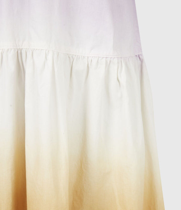 AllSaints Caro Dipdye Lilac Camel Midi Dress Women's Size 6 US $215