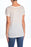 Susina T-shirt froncé pour femme col rond en blanc neige taille S