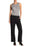Pantalon Caslon en lin mélangé noir à jambe droite avec cordon de serrage taille S en noir