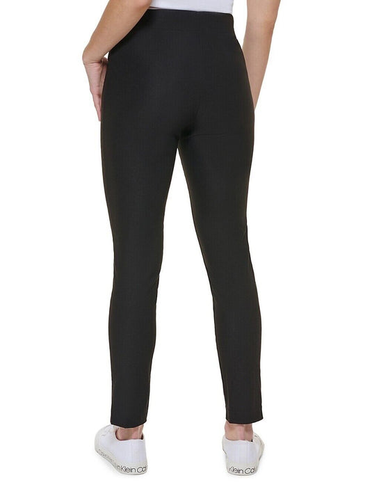 Calvin Klein Madison Front Seams Pull-On Style Slim Pants In Black Size XS NWT