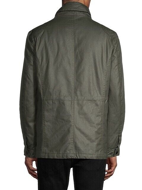 London Fog Men's Oxford Mockneck Utility Pockets Jacket In Green Size S $149
