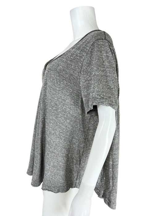 We The Free People Top Pullover All You Need Tee Shirt Bitter Olive Gray Size S