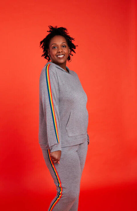 Room Service  Reese Unisex Hoodie In Grey Heather size M