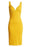 All In Favor Ribbed Bodycon Dress In Golden Yellow Size M Made In USA $88