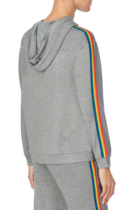 Room Service Reese Unisex long sleeve Hoodie sweatshirt In Grey Heather size S