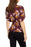 CHELSEA28 Wrap Style Belted floral blouse  in Red size small in burgundy $69