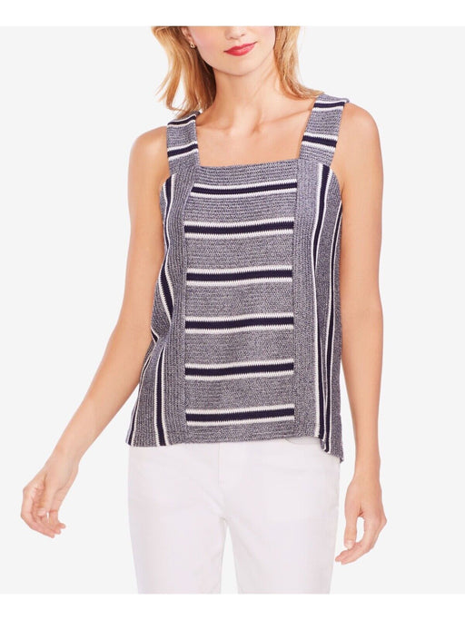 TWO BY VINCE CAMUTO $69 Womens New Navy Striped Sleeveless Sweater Tank M