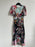 Lipsy Flora & Fauna Art Puff-Sleeve Midi Dress size 2 US