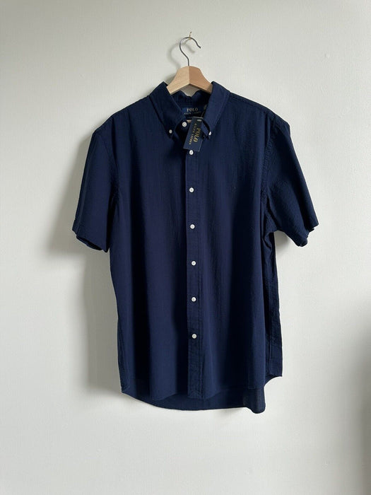 Polo Ralph Lauren Men's, RL Prepster Classic Fit Seersucker Shirt, Navy size XL