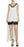 BCBGMAXAZRIA Robe haute/basse bordée de dentelle Lake pour femmes en talc blanc taille XS 298 $