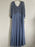 J Kara Women's 3 / 4 Sleeve Geo Beaded Dress Gown 1125NP size 14 dusty Blue $299