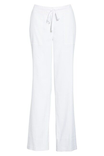 Nordstrom Signature Women's Drawstring Waist Pants White Size 14