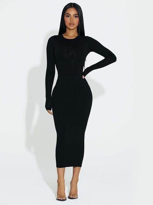 NAKED WARDROBE   The Nw Get Snatched Midi Skirt In Black size S