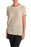 Everleigh Short Sleeve Tie Front Shirt Open Knit Top In Oatmeal Ivory Size XS