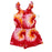 Harper Canyon Girls Ruffle Romper Orange Vibrant Tie Dye Taille 5