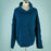 Pull en tricot torsadé à col roulé épais taille XL Just Madison pour femmes Bleu 89 $