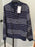 Scotch & Soda Men's Knit Bomber Jacket Full Zip 148697 Navy White Size L $319