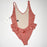 Something Navy' size 2XS  Frill One Piece Swimsuit Ruffled Coral Sharon $80