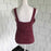 Bobeau Women's Sleeveless Ribbed Marl Tank Sweater Top In Beet Red Size L
