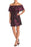 WAYF Cullen Mini-robe en dentelle florale métallisée pour femme, épaules dénudées, taille XS