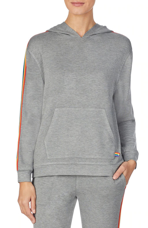 Room Service Reese Unisex long sleeve Hoodie sweatshirt In Grey Heather size S