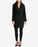 DKNY Manteau à col châle en laine mélangée brossée pour femme en noir taille XL 395 $