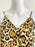 Abound Printed V-Neck Camisole Tan Leopard Brown Size XXS