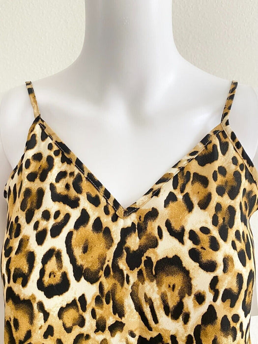 Abound Printed V-Neck Camisole Tan Leopard Brown Size XXS