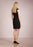 DKNY Asymmetrical-Collar Black Work Sheath Dress size 2 in black