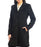 Calvin Klein Single Breasted Cashmere Wool Blend Reefer Coat Black Size 6 $400