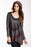 Go Couture Pull tunique mouchoir à manches longues Charcoal Camo Print Sz M 168 $