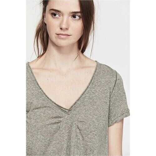 We The Free People Top Pullover All You Need Tee Shirt Bitter Olive Gray Size S