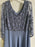 J Kara Women's 3 / 4 Sleeve Geo Beaded Dress Gown 1125NP size 14 dusty Blue $299