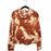 ABOUND Tie-dye Funnel Neck Thermal Top In Rust Tie Dye size S