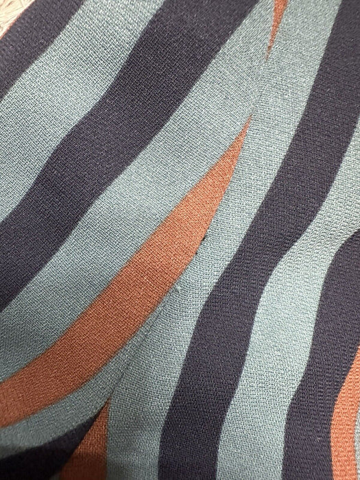 $399 Chelsea28 Women's Blue Brown Stripe Button Double Breasted Blazer Size XXS