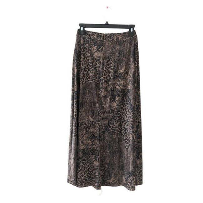 AFRM Women's Sophia Midi Skirt In Tan Animal Size XS $78