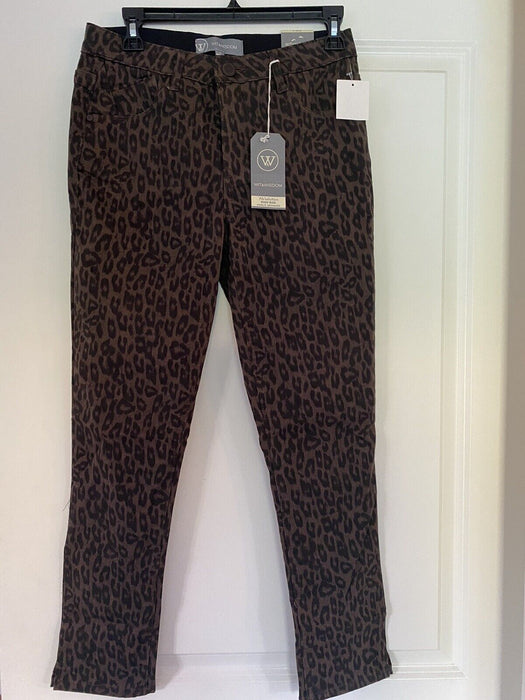 Wit & Wisdom High Waist Ankle Skinny Jeans In Brown Size 2