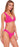 Becca Pucker Up Elliana Banded Over The Shoulder Halter Bikini Top Pink Size M