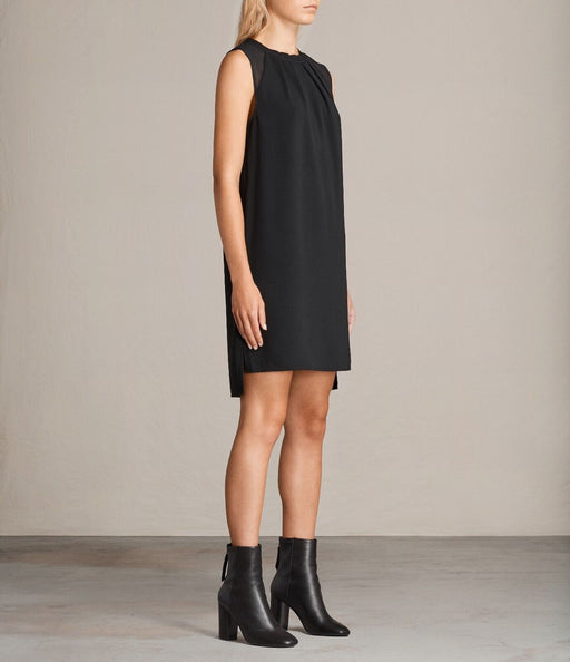 All Saints Women's Jay Sleeveless Short Dress In Black Size S fits Like XS