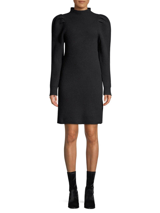 Sandro Women's Wool Long Puff Sleeve Sweater Dress In Black Size 40 (8 US) $400